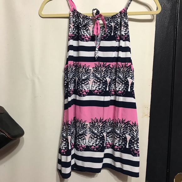 Cute pink and blue pineapple halter top - Picture 6 of 8